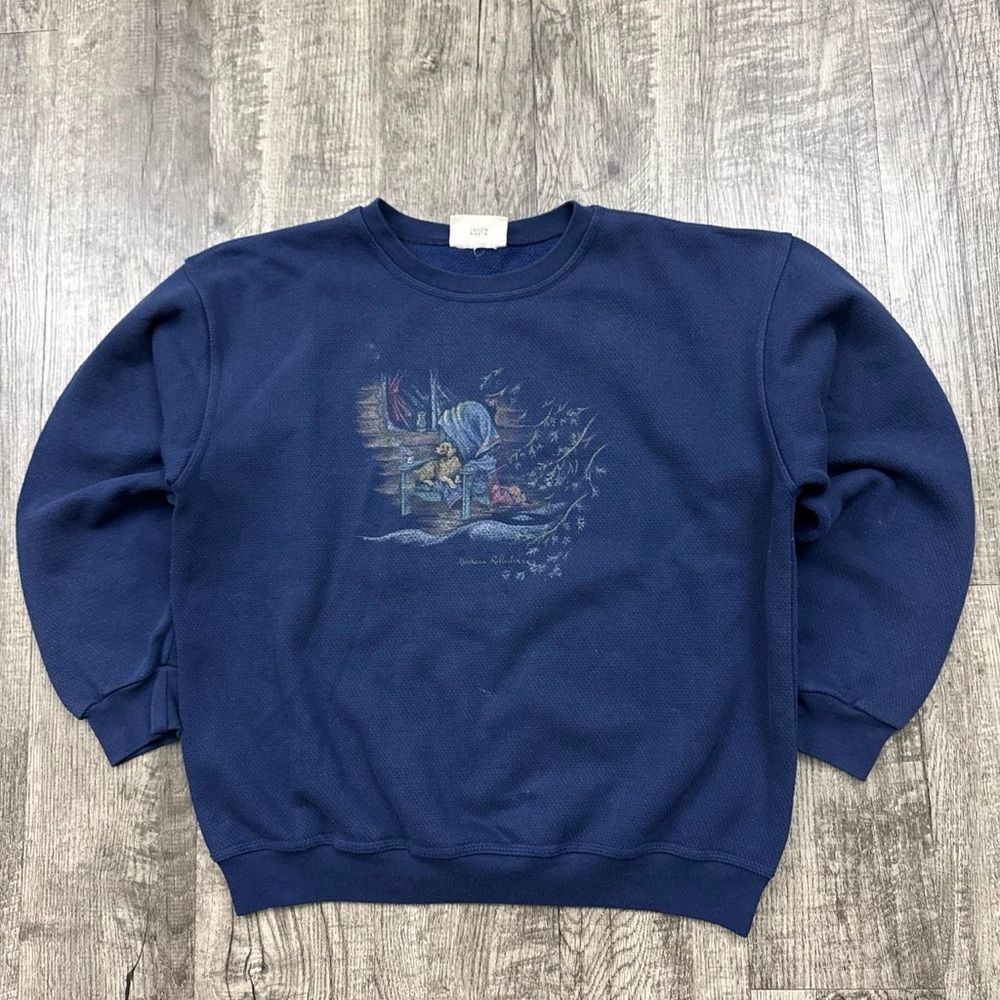 Vintage Northern Reflections Cute Dog Crewneck Sweatshirt